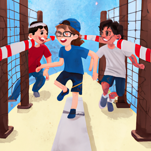 נער בר מצווה וחבריו משתתפים במסלול מכשולים מאתגר